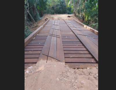 Imagem da notícia Após matéria do MS Todo Dia cobrando prefeitura, ponte da Furnas do Jaurú ganha conserto e já está funcionando